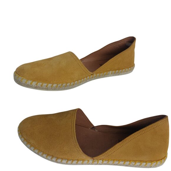 Miz Mooz Mustard Yellow Flats Suede Espadrilles Fall Transition European Coastal - Picture 5 of 14